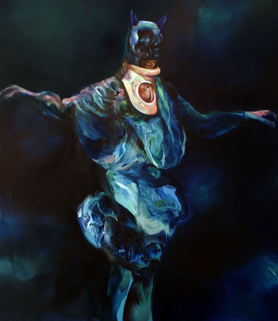 Batman s ortézou, oil on canvas 180 x 150 cm, 2009