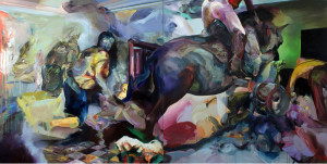 Simulakra, oil on canvas x 145 x 145 cm, 2008