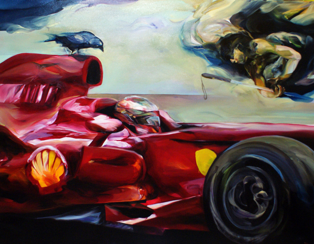 Rychlost / Speed, oil on canvas 150 x 180 cm, 2010